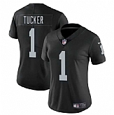 Women's Las Vegas Raiders #1 Tre Tucker Black 2025 Vapor Stitched Jersey Dzhi,baseball caps,new era cap wholesale,wholesale hats